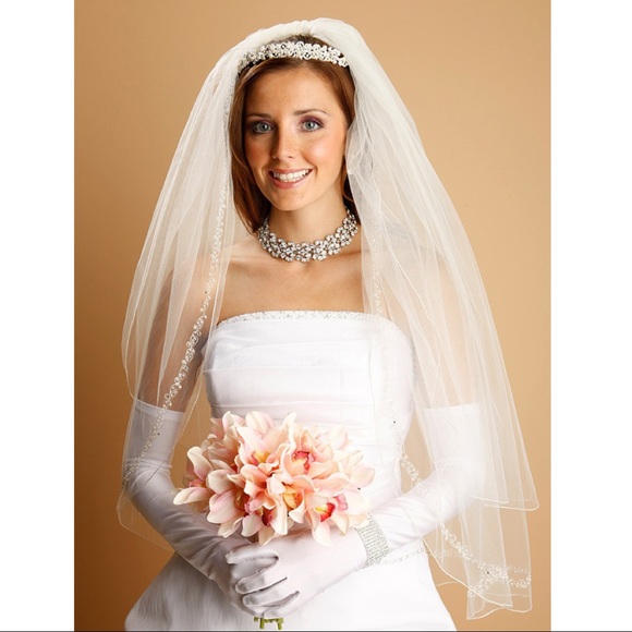 Above Elbow Bridal or Prom Gloves in Shiny White Satin - Picture 2 of 4